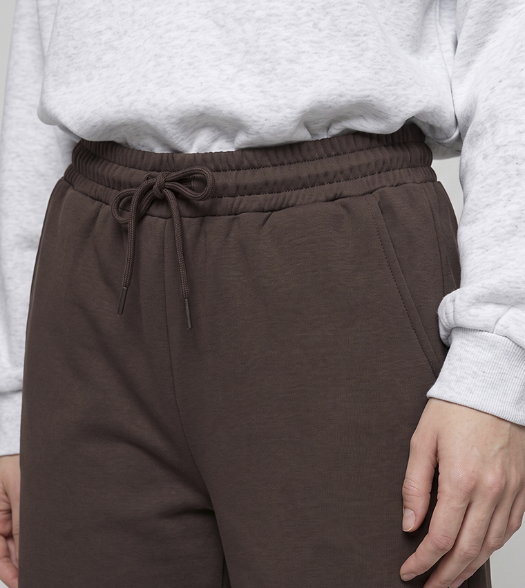 Solid Sweatpants with Drawstring Waist