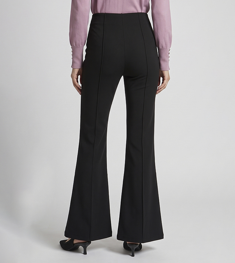 Solid Flared Trousers