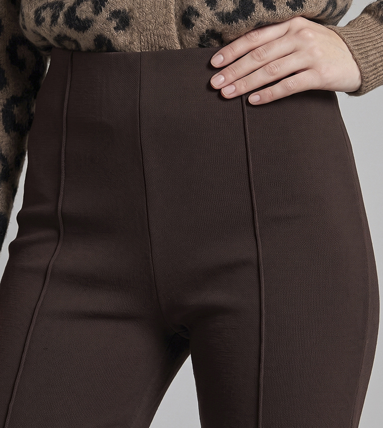 Solid Flared Trousers