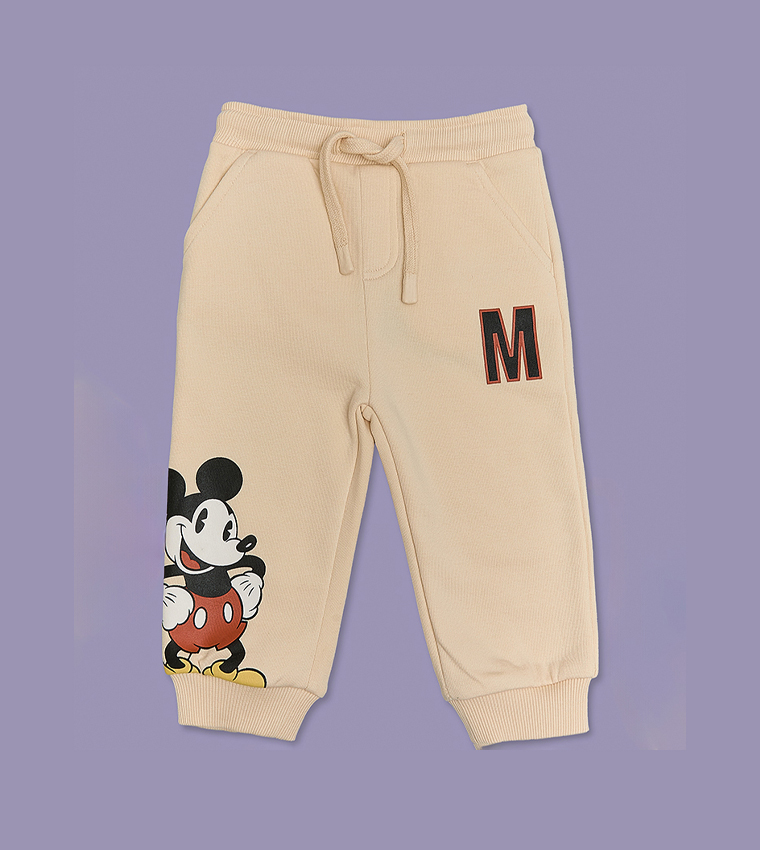 2 Pack Mickey Mouse Print Pants with Drawstring Waist