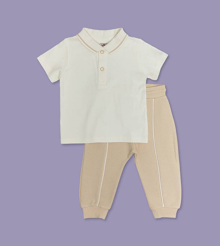 Textured Jacket and Pant Set
