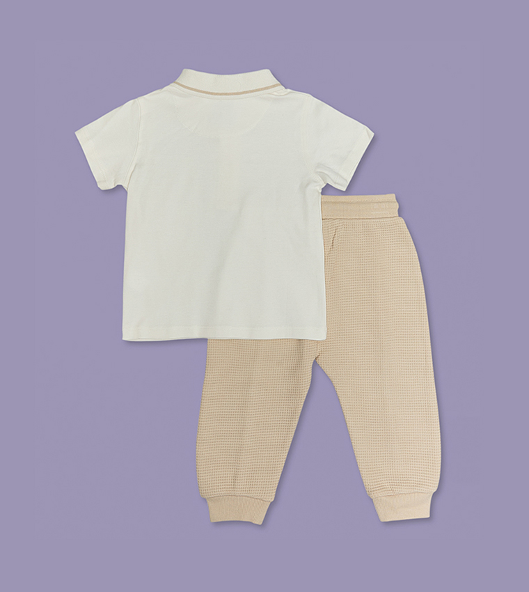 Textured Jacket and Pant Set