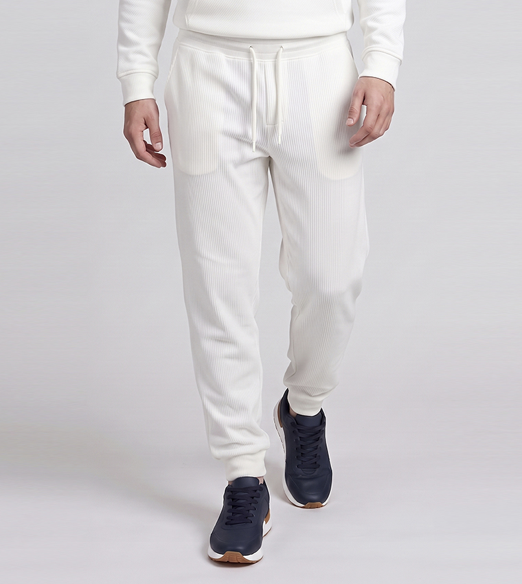 Solid Joggers with Drawstring Waist