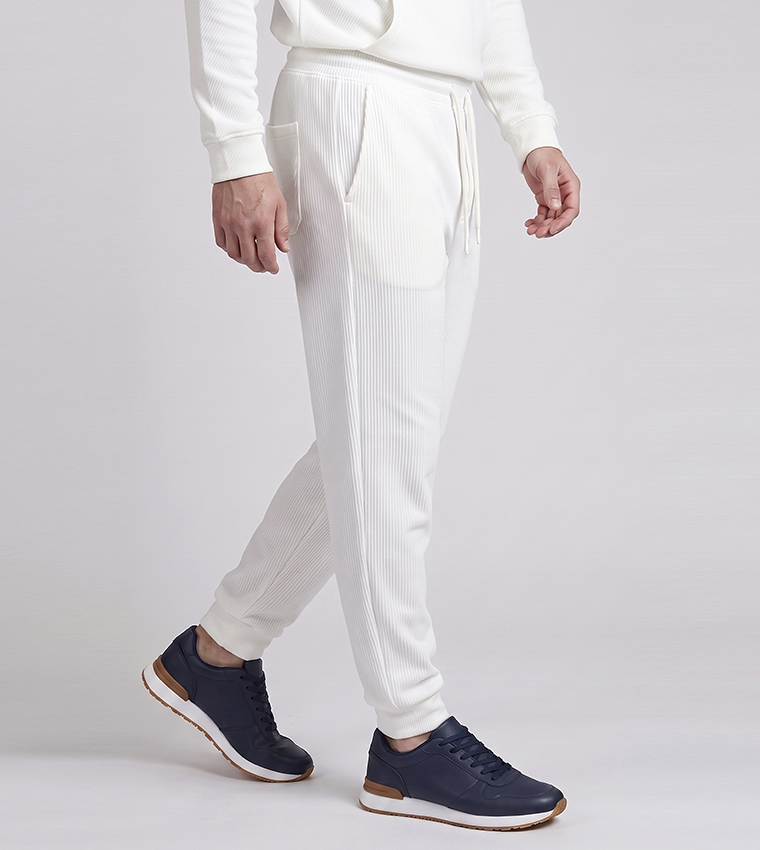 Solid Joggers with Drawstring Waist