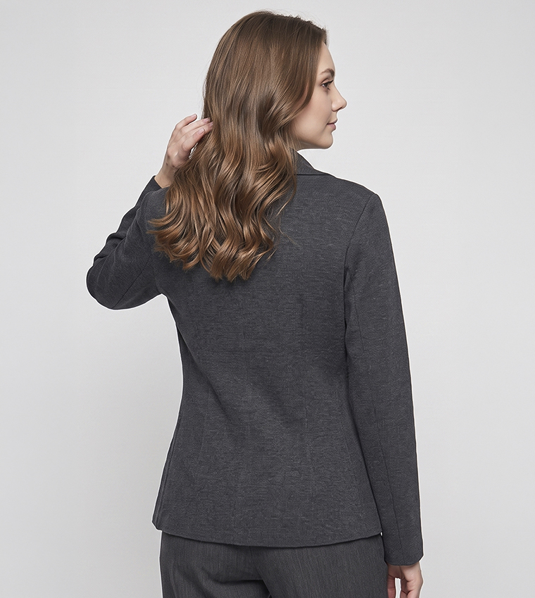 Textured Knitted Wrap Jacket