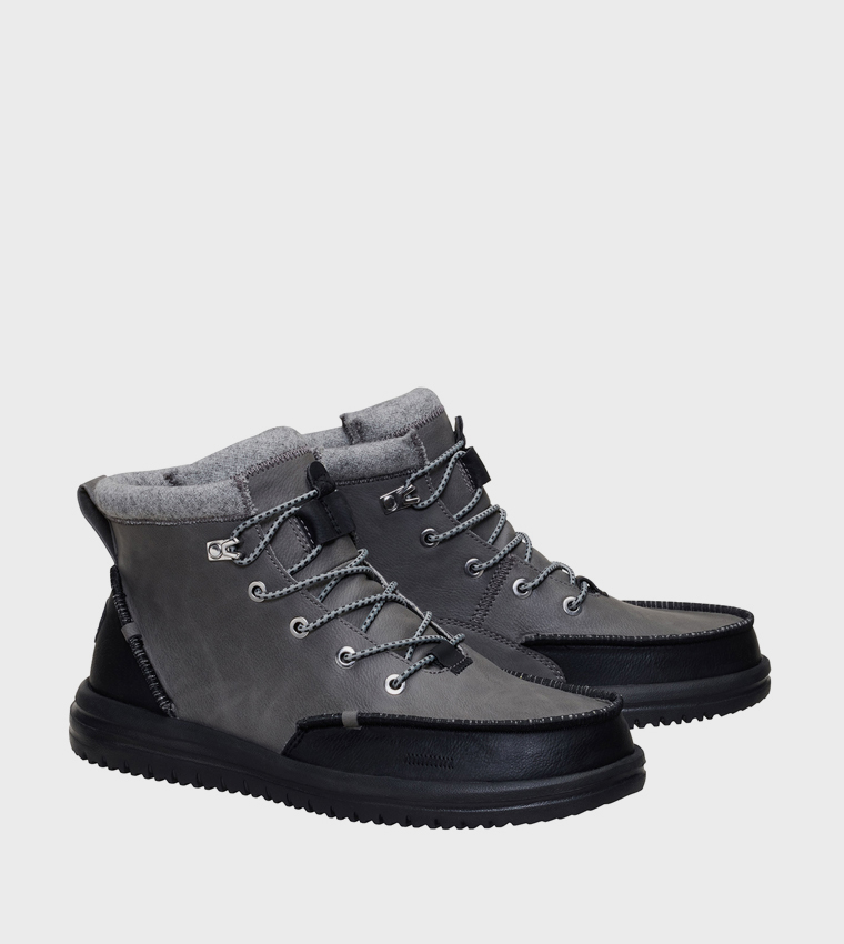 HEY DUDE  Lace up Boots - Grey Lace up Boots