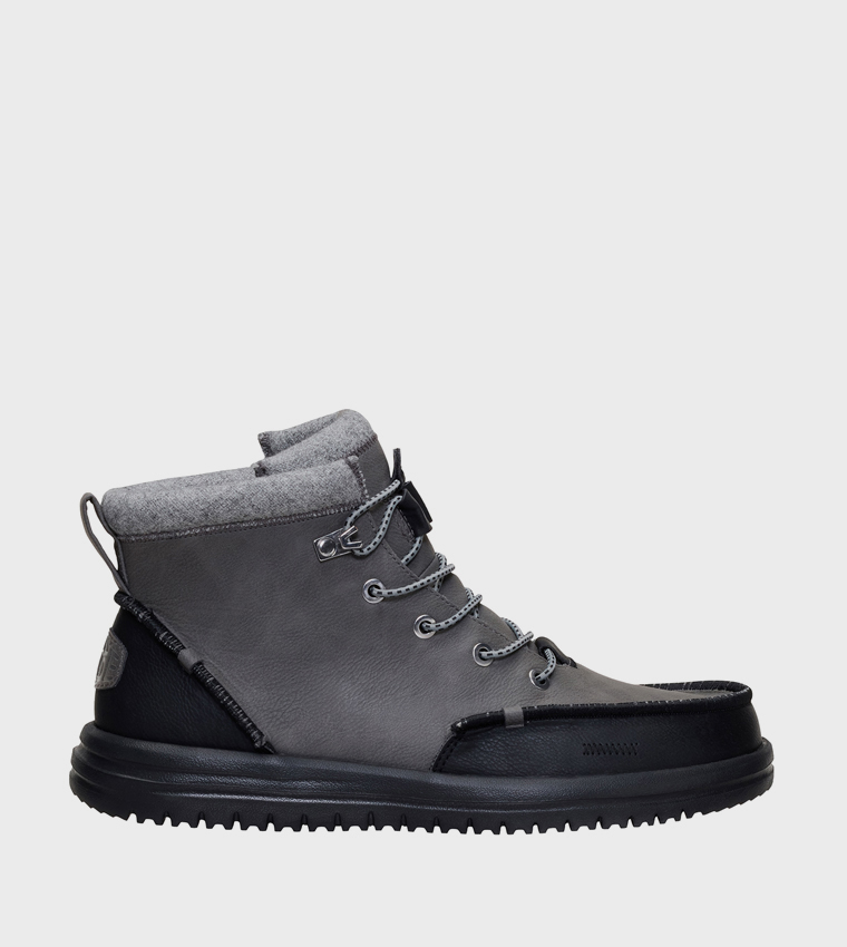 HEY DUDE  Lace up Boots - Grey Lace up Boots