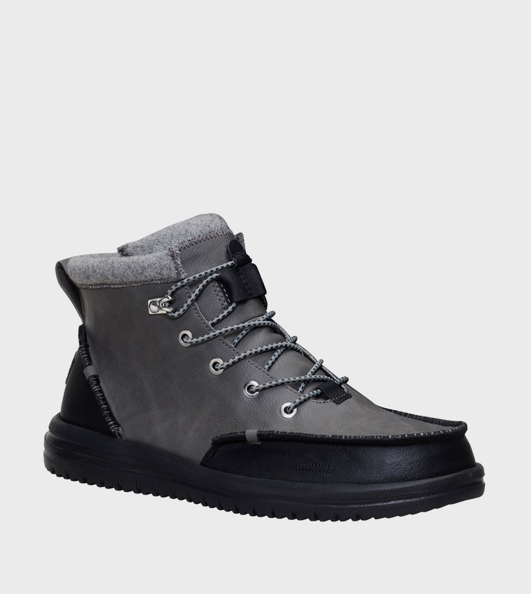 HEY DUDE  Lace up Boots - Grey Lace up Boots