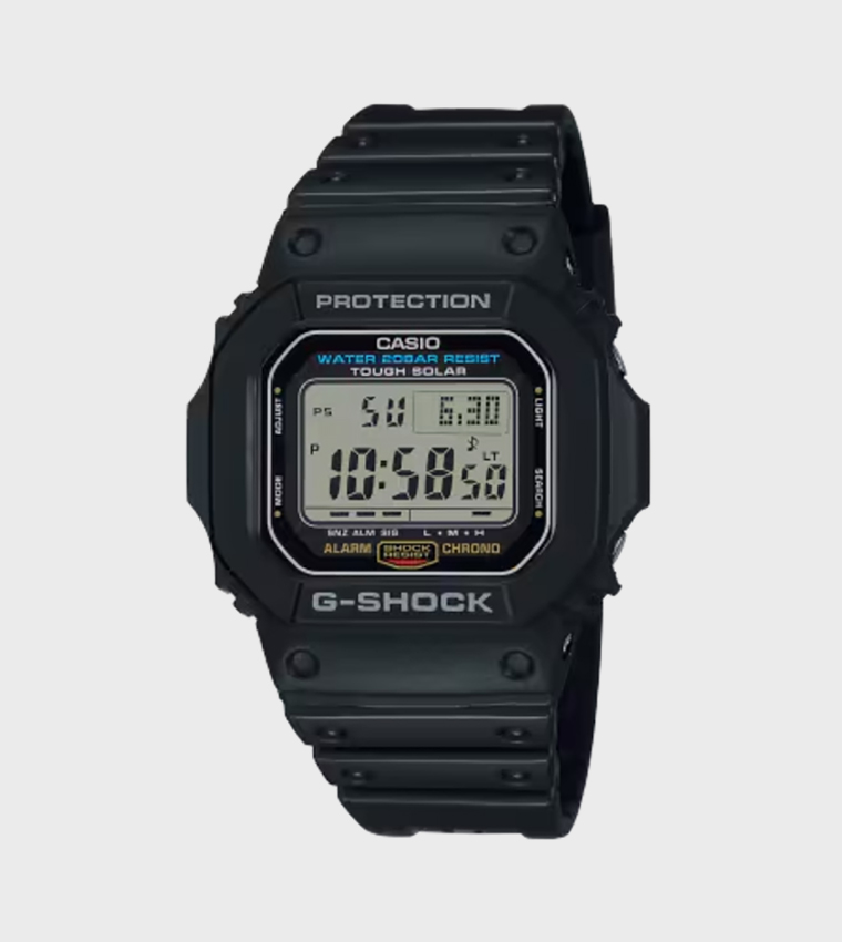 Black Dial Resin Strap Digital Watch