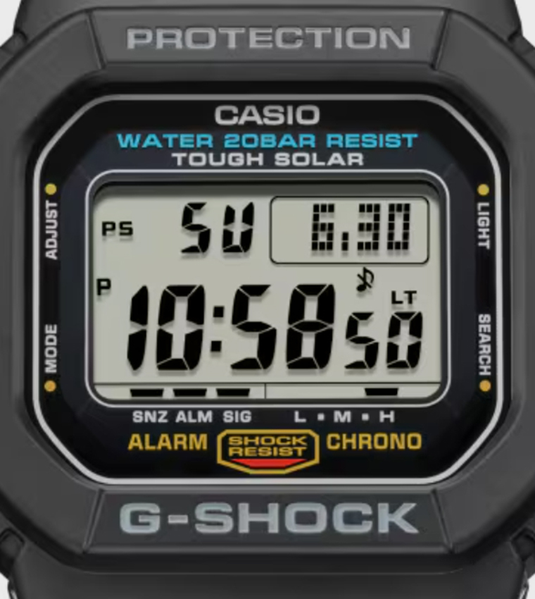 Black Dial Resin Strap Digital Watch