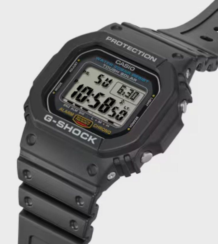 Black Dial Resin Strap Digital Watch