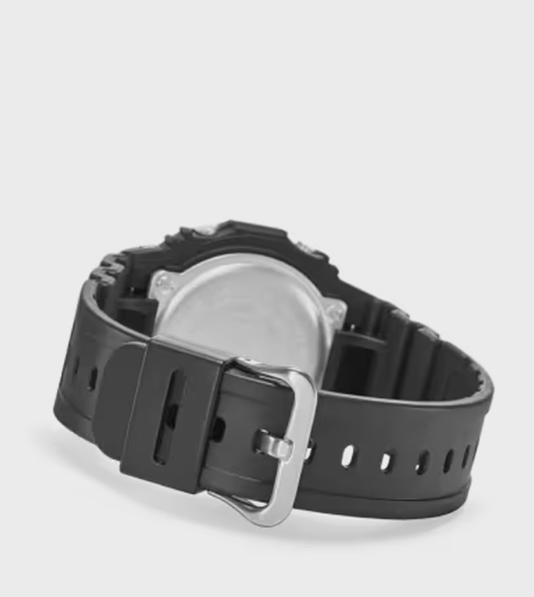Black Dial Resin Strap Digital Watch