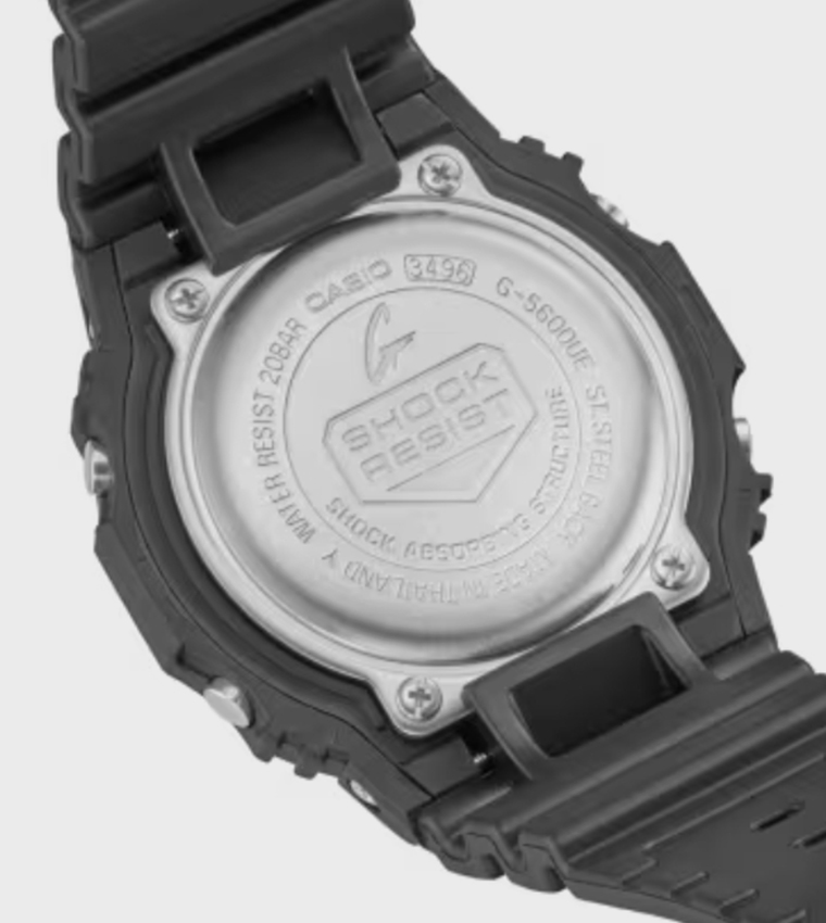 Black Dial Resin Strap Digital Watch