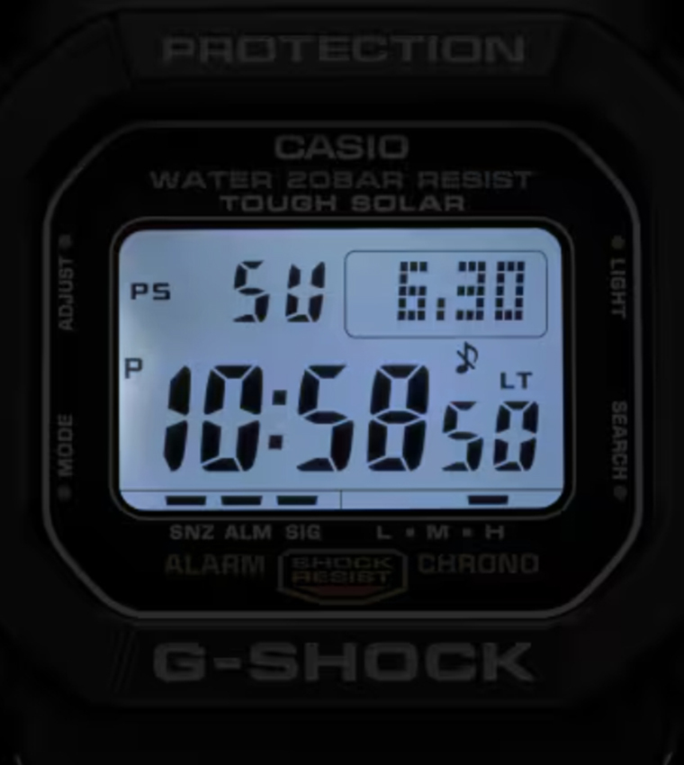 Black Dial Resin Strap Digital Watch
