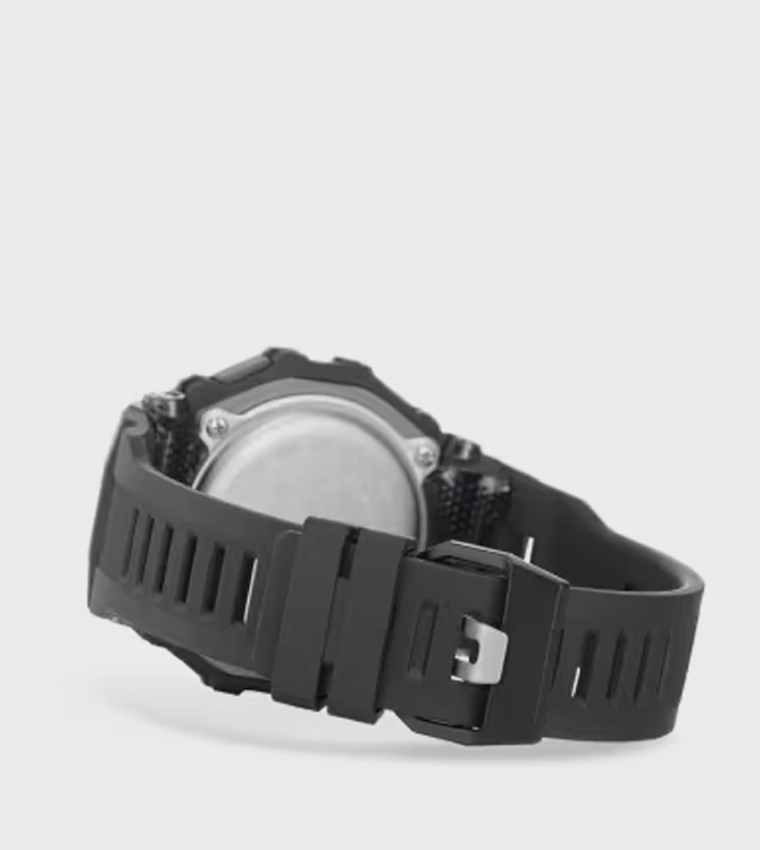 Black Dial Resin Strap Digital Watch