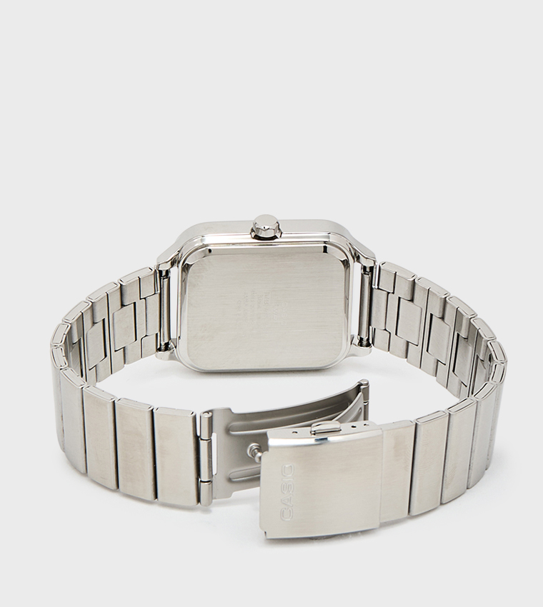 White Dial Stainless Steel Strap Analog Watch