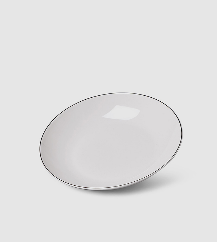 Deep Plate Aleksa Series 20cm White (Porcelain)