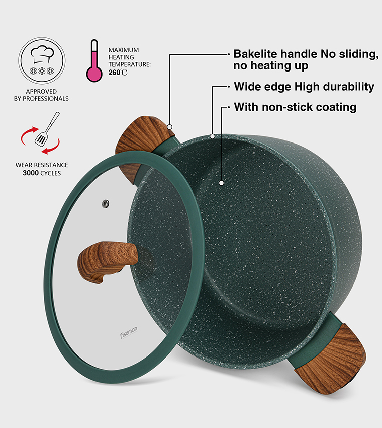 11-Piece Falak Aluminum Cookware Set with Non-Stick Coating