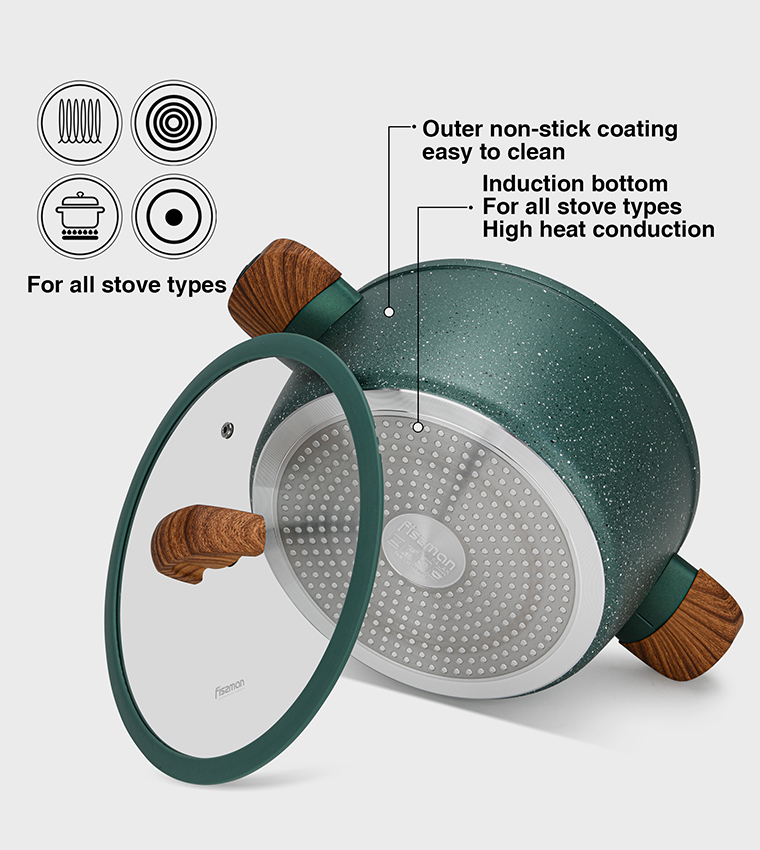 11-Piece Falak Aluminum Cookware Set with Non-Stick Coating