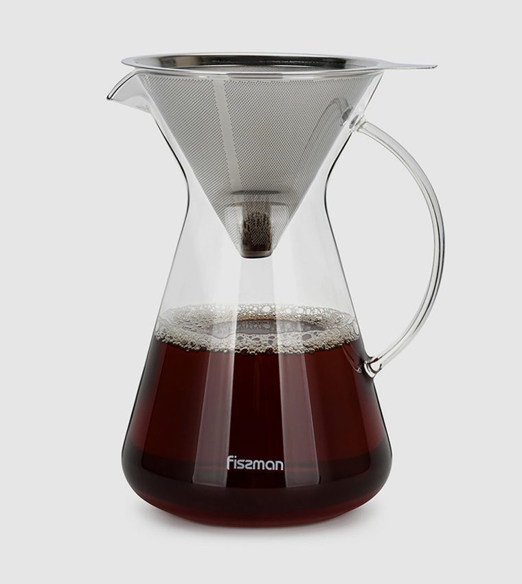 وعاء قهوة 900 مل بفلتر من الستانلس ستيل (زجاج بوروسيليكات)