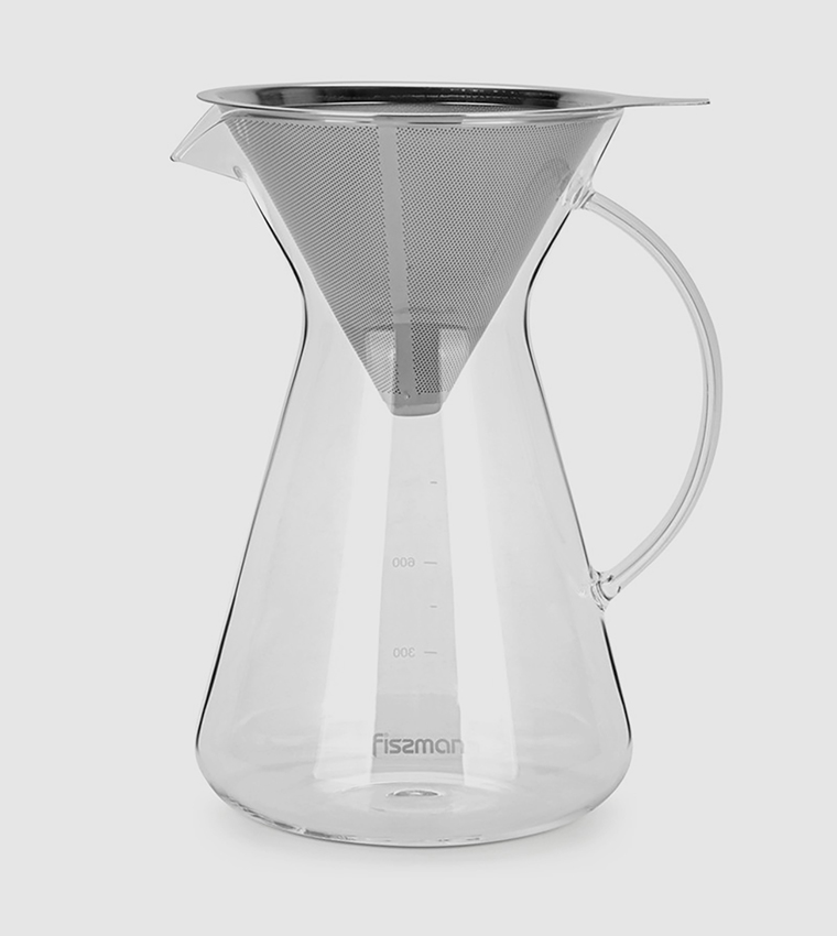 وعاء قهوة 900 مل بفلتر من الستانلس ستيل (زجاج بوروسيليكات)