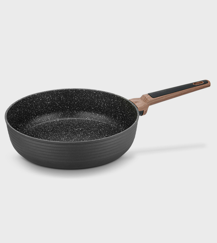 Diamond Series Aluminum Deep Frying Pan with Induction Bottom and Professional Non Stick Coating - 28x7.5cm