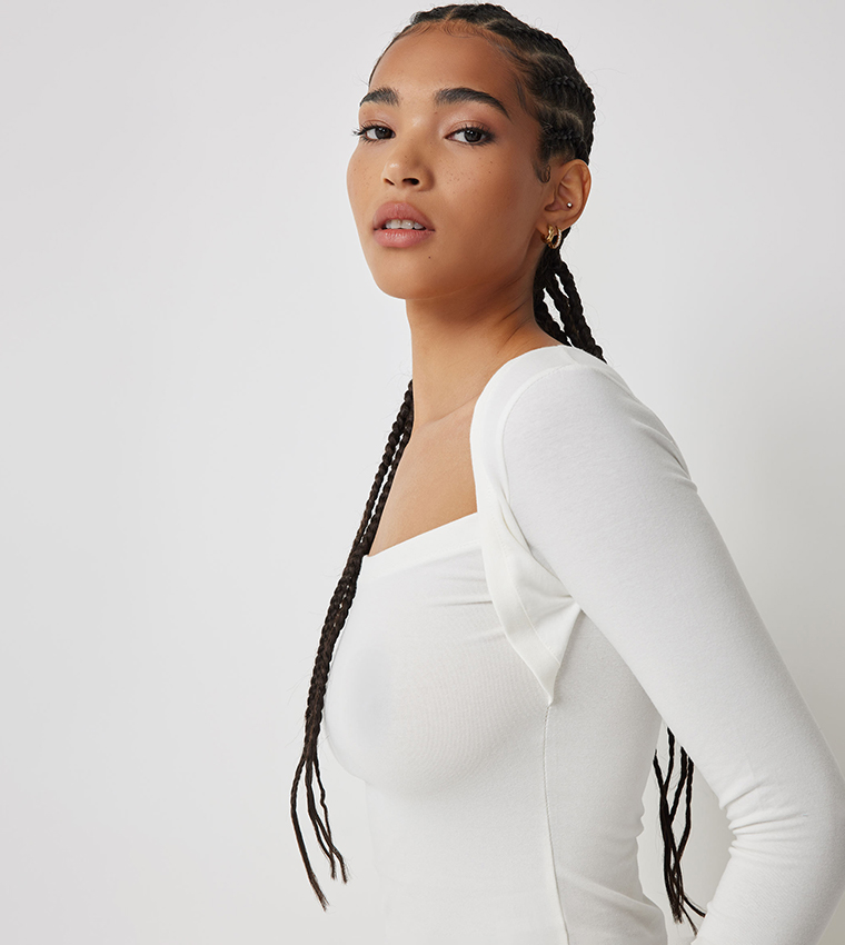 Solid Long Sleeves Top