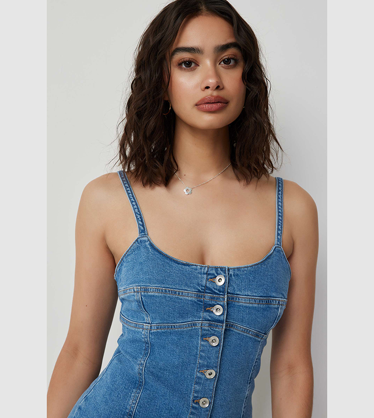 ardene denim dress Flare Denim Mini Dress Ardene