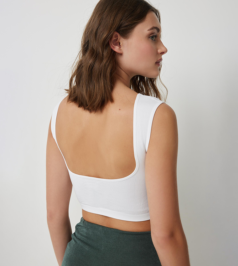 Ribbed Crop Tank Top