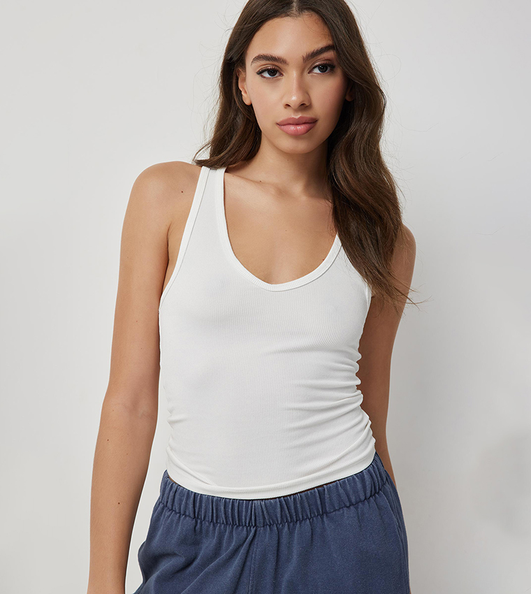 Solid Racerback Tank Top