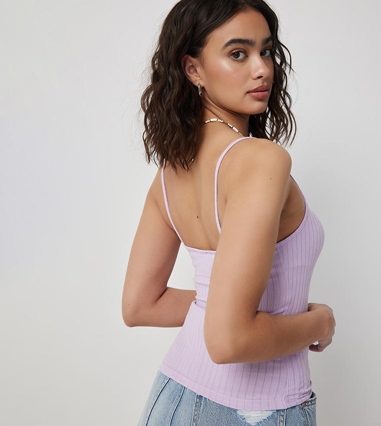 Ribbed Ruched Sleeveless Top