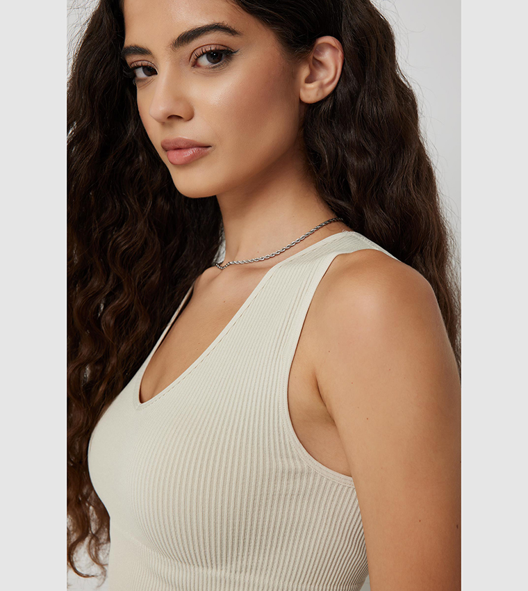 Ardene  Cropped Tops - Beige Cropped Tops