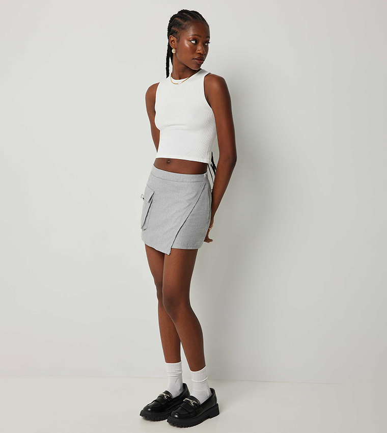 Ribbed Cropped Tank Top