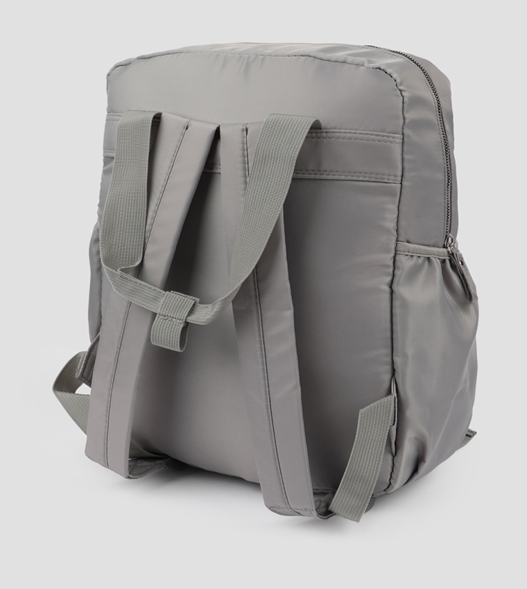 Nylon Quilted Pocket Backpack