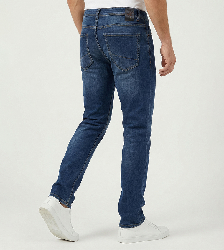 Washed Mid Rise Skinny Fit Jeans
