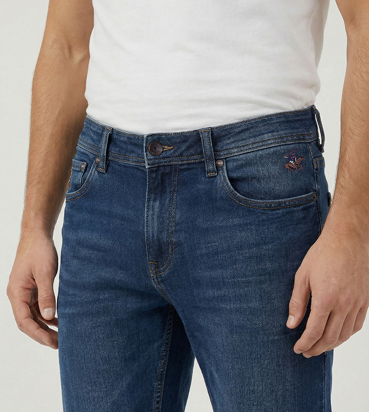 Washed Mid Rise Skinny Fit Jeans