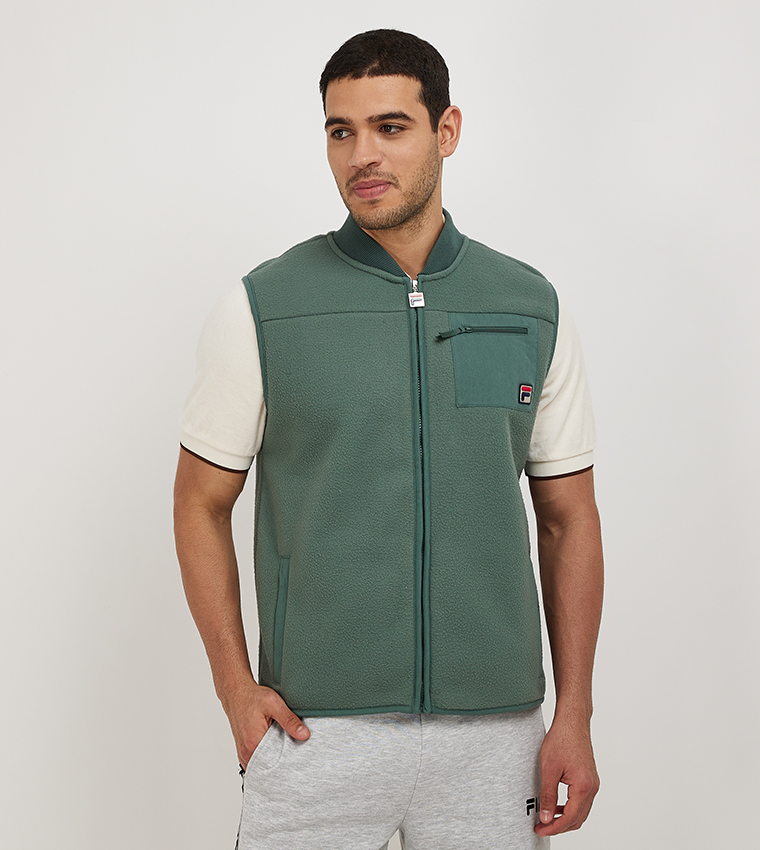 Polar Fleece Twill Patch Gilet