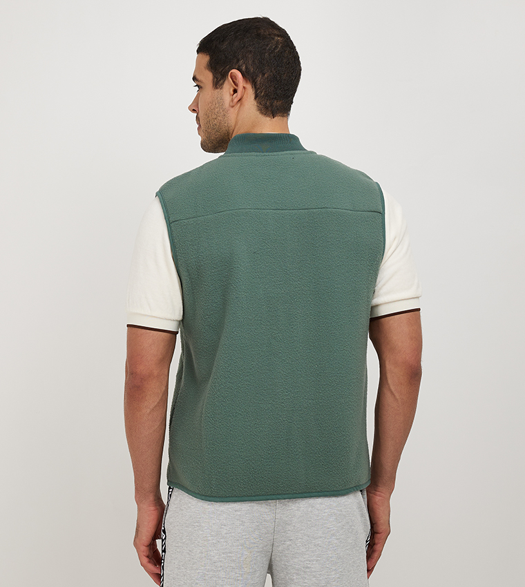 Polar Fleece Twill Patch Gilet