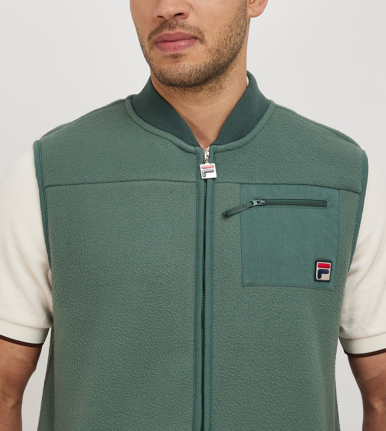 Polar Fleece Twill Patch Gilet