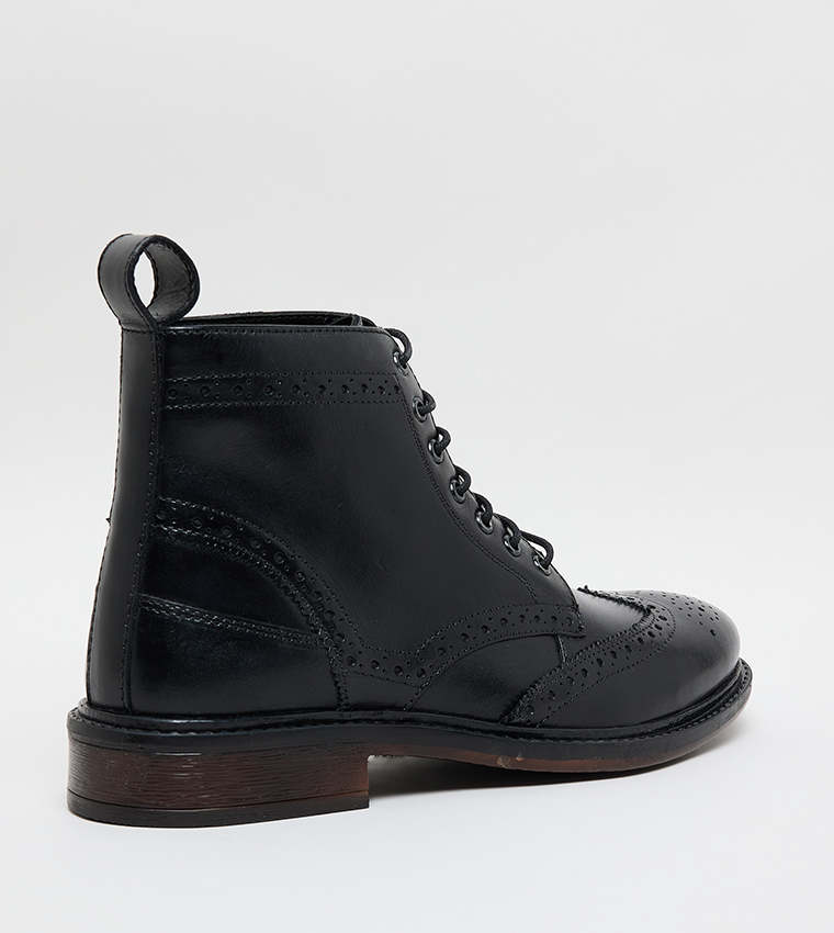 Solid Bruges Brogue Boots