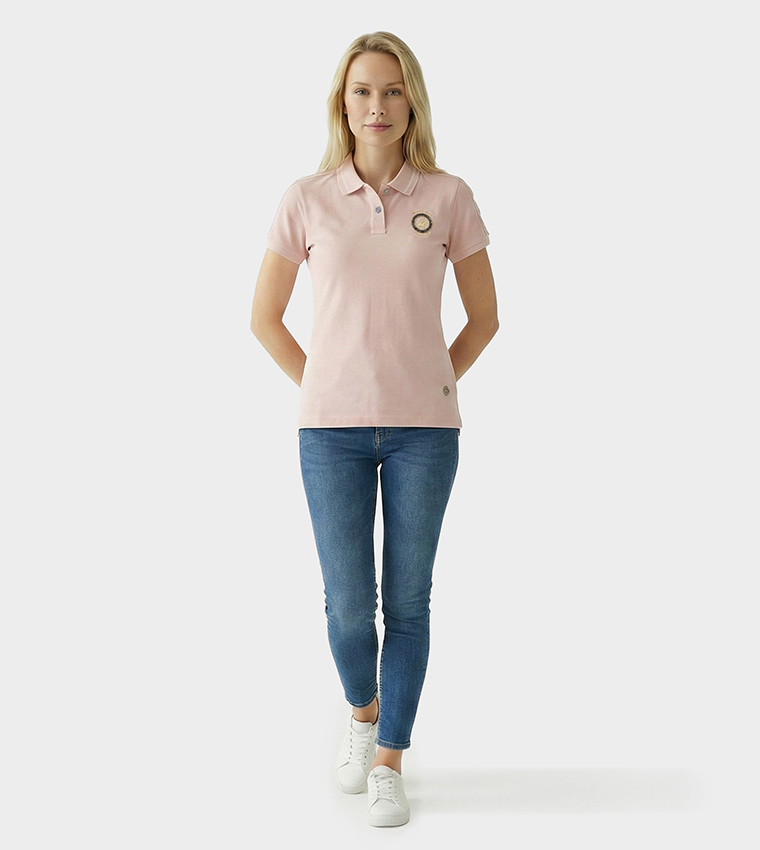 Logo Detail Short Sleeves Polo T-Shirt