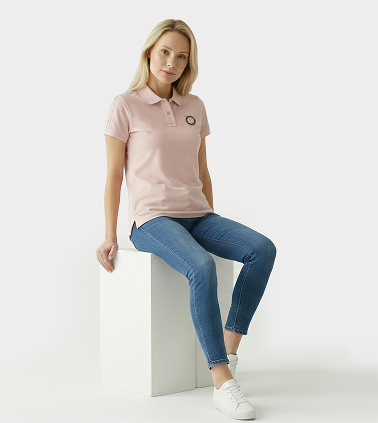 Logo Detail Short Sleeves Polo T-Shirt