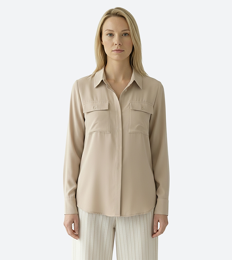 Beverly Hills Polo Club  Shirts - Taupe Shirts