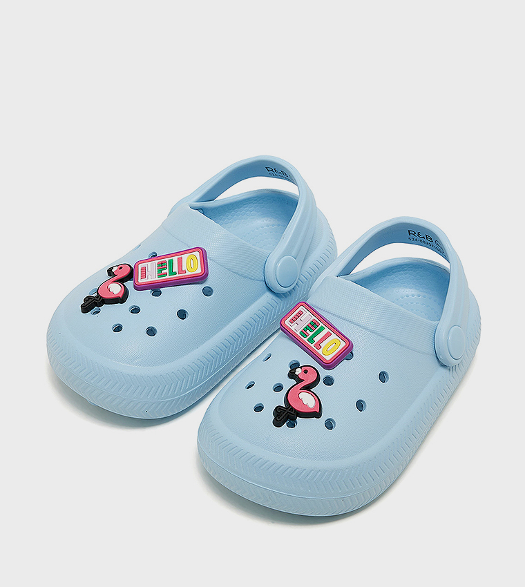 Charms Detail Slingback Clogs