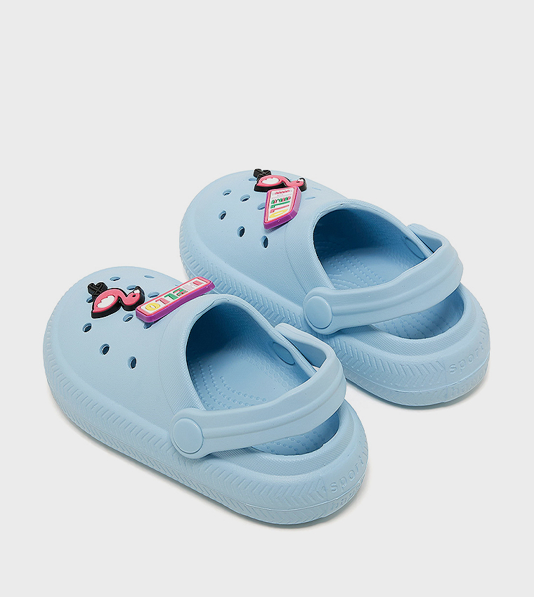 Charms Detail Slingback Clogs