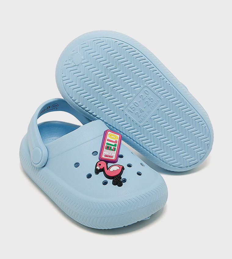 Charms Detail Slingback Clogs