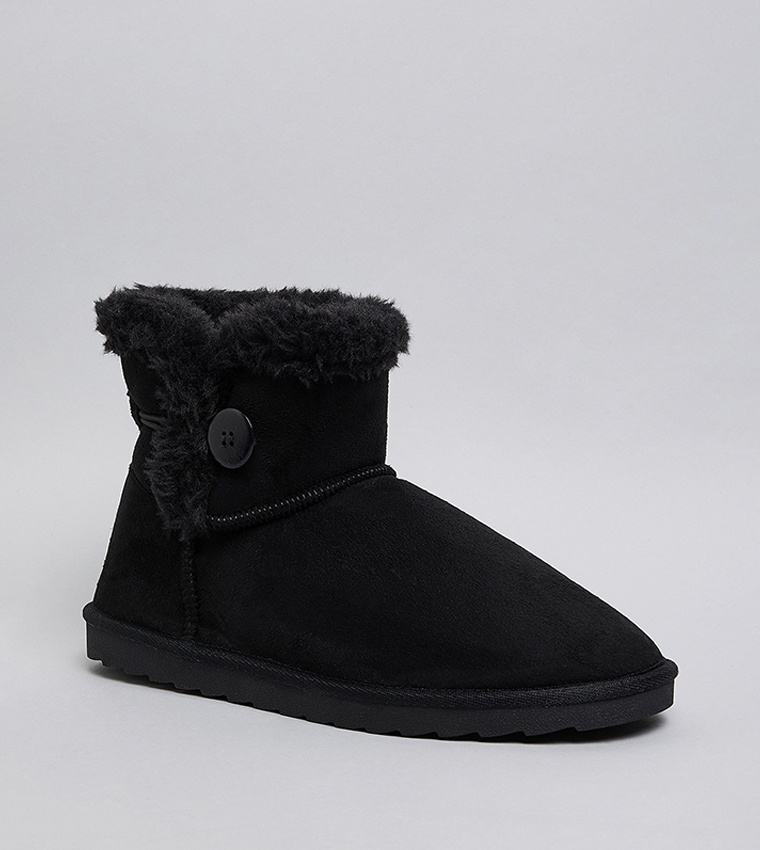 Textured Winter Ankle Boots