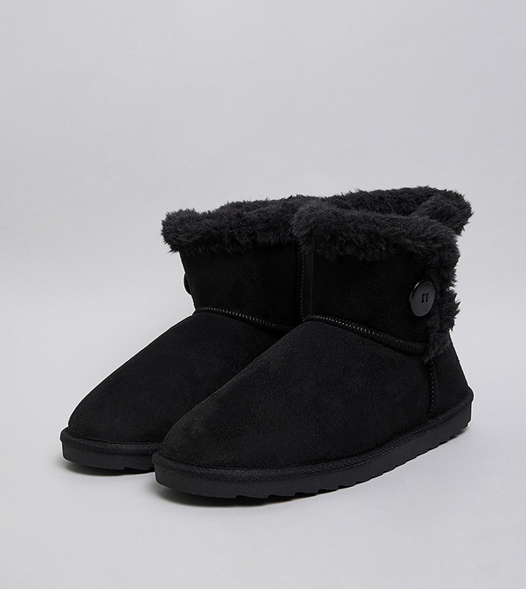 Textured Winter Ankle Boots
