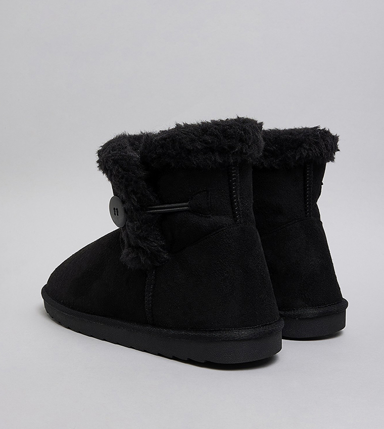 Textured Winter Ankle Boots