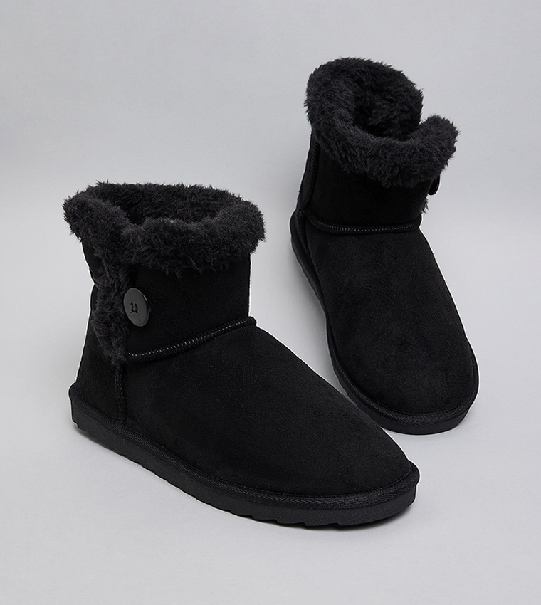 Textured Winter Ankle Boots